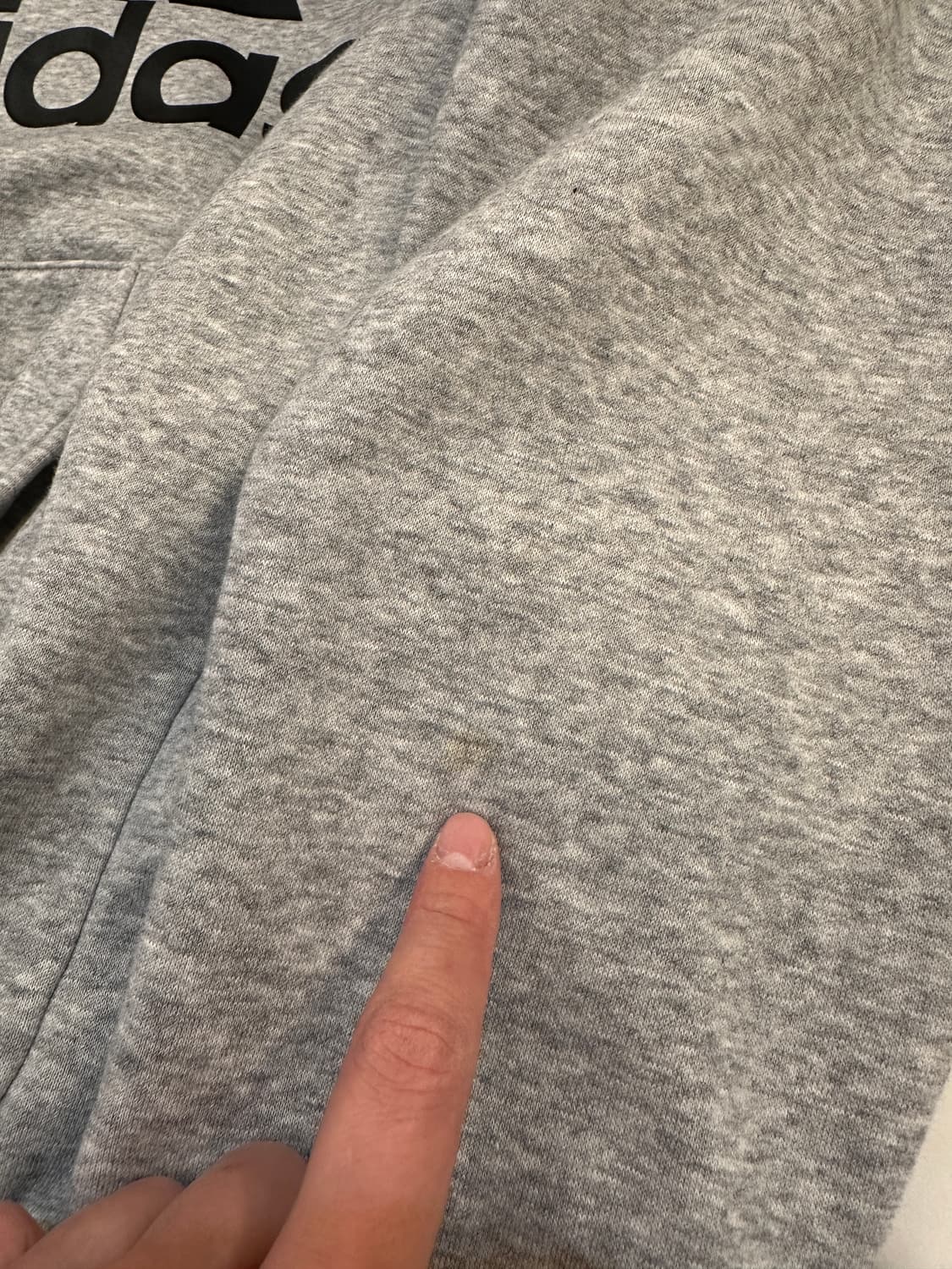 3XL) 아디다스 그레이 기모 후드티 상품이미지6