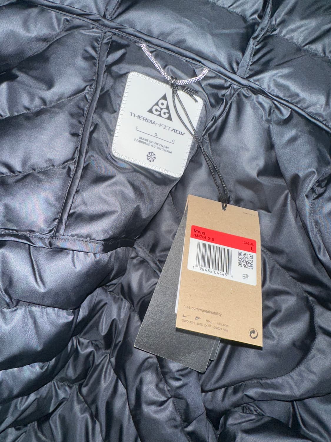 나이키 ACG 라바 플로우 신상 패딩 블랙 남성 L 완전 새상품 상품이미지3