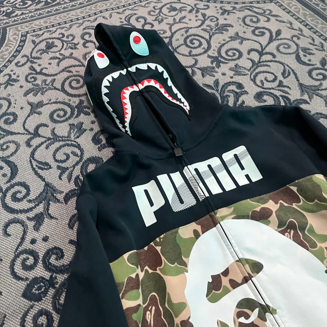 XL 푸마 X 베이프 샤크 후드 집업/W2657 상품이미지2