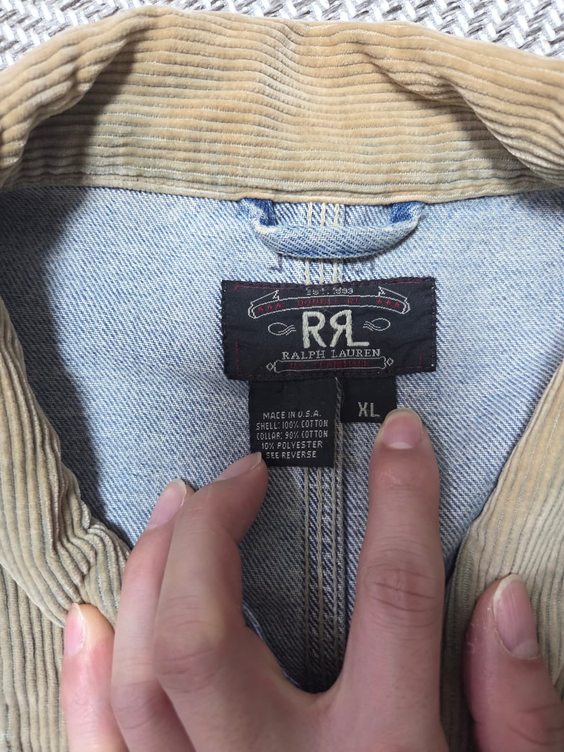 RRL 90s 3성 덩가리 데님자켓(XL) 상품이미지3