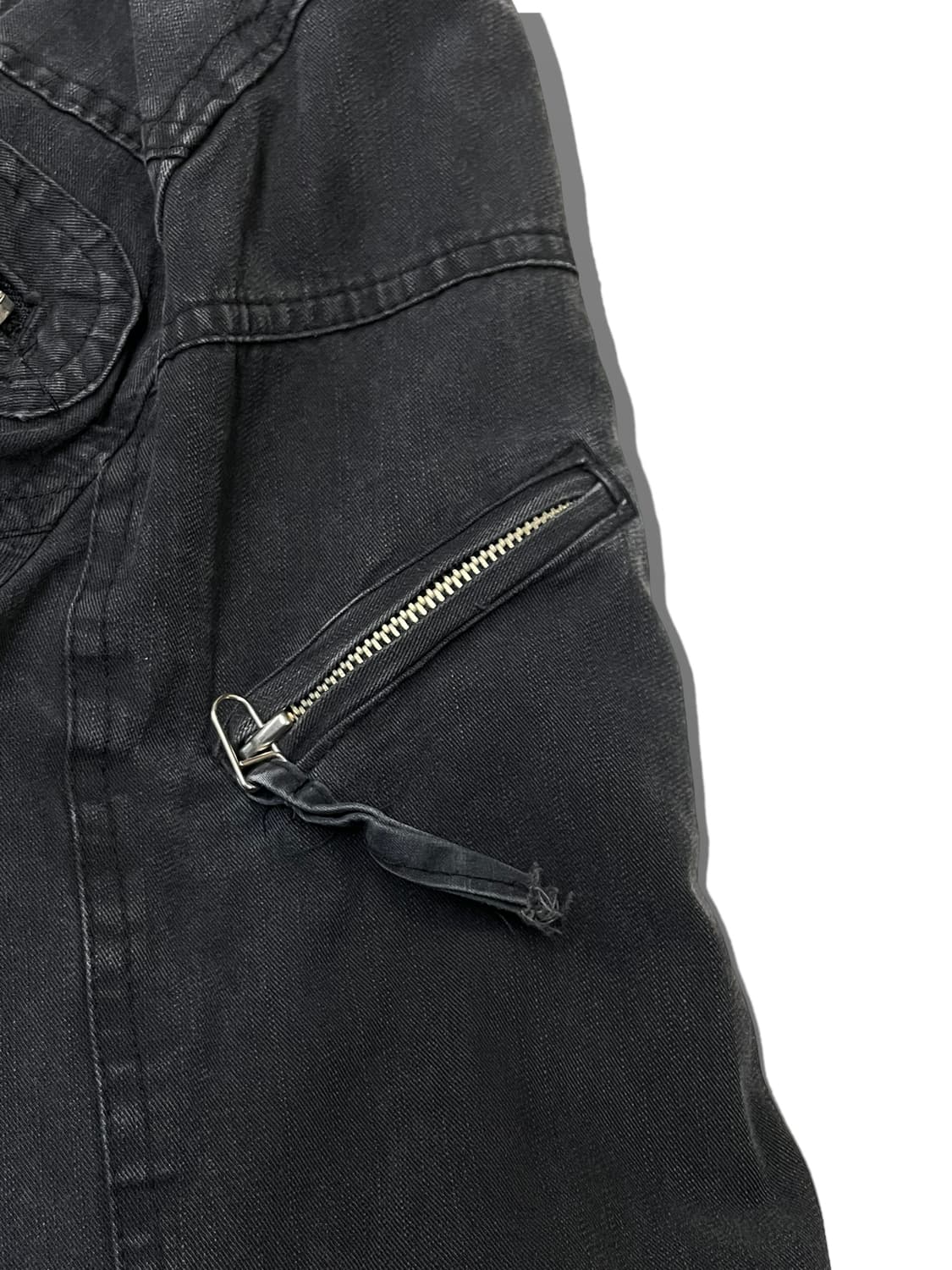 빈티지 데님 바이커자켓 상품이미지5