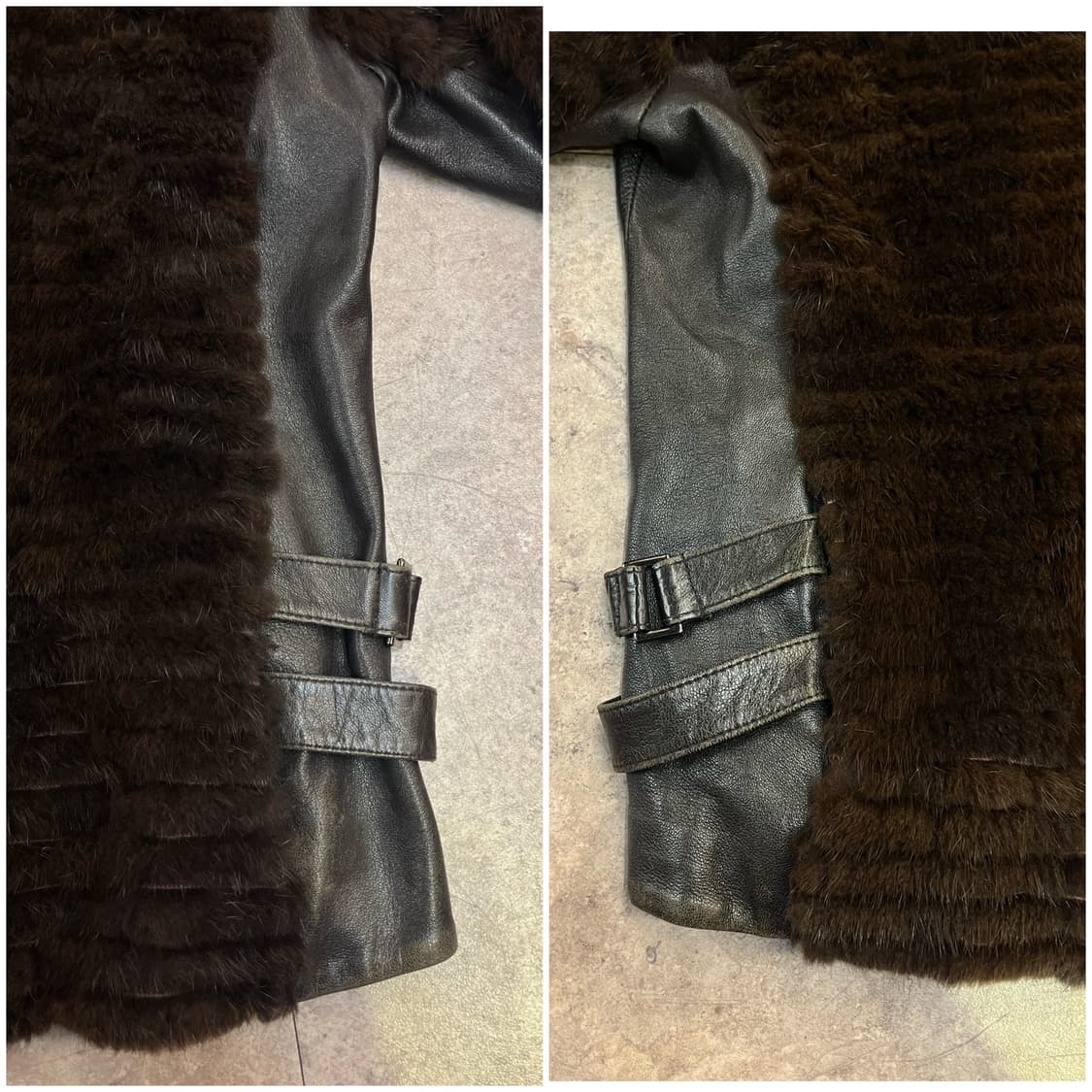 밍크퍼 양가죽 자켓 브라운 66 #csz2219 상품이미지8