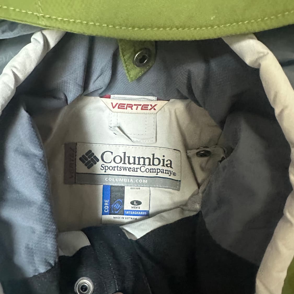 컬럼비아 고프코어 버텍스 카키바람막이 L 상품이미지3