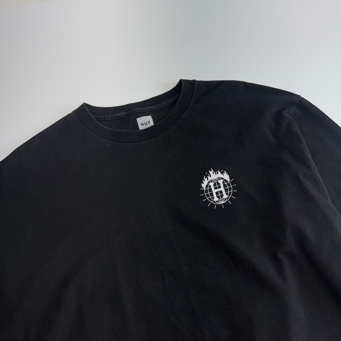 Huf 허프 사이드로고 블랙 롱슬리브 상품이미지4