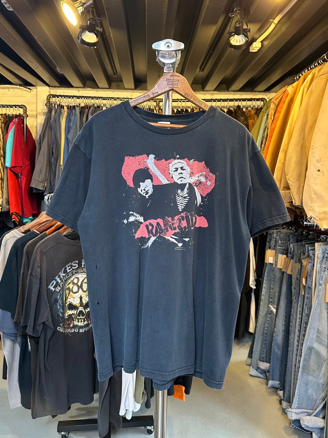 랜시드 락밴드 페이드 프린팅 티셔츠 상품이미지1