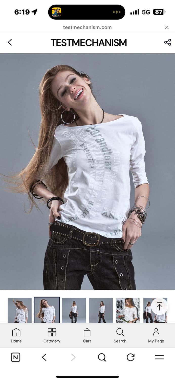 wearandtear / Sheer Cross sleeve top 상품이미지2