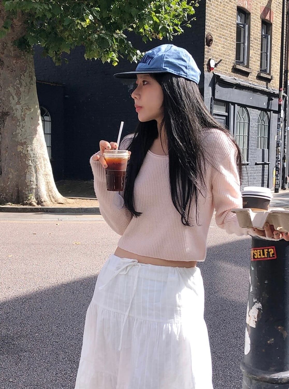 언더비 Favor 여리핏 골지 크롭 니트 소프트핑크 상품이미지1