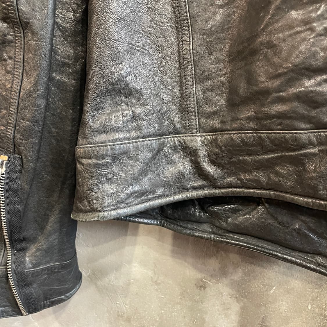 워시드 레더 자켓 상품이미지6