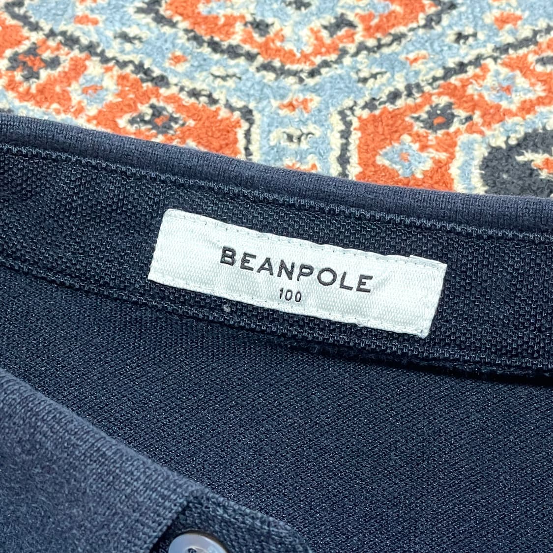 빈폴 네이비 긴팔 스트라이프 카라티셔츠 남성100  상품이미지4