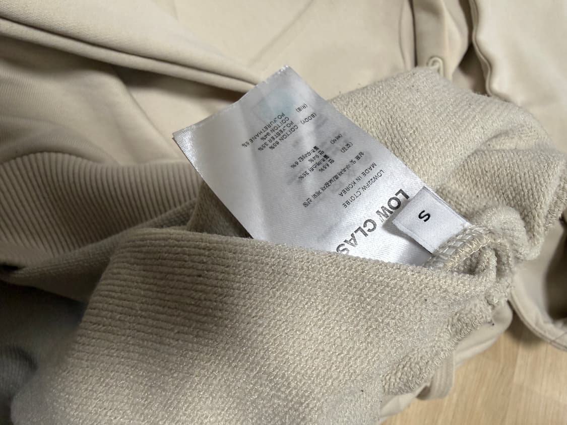 로우클래식 크롭 후드 베이지 S 사이즈 상품이미지8