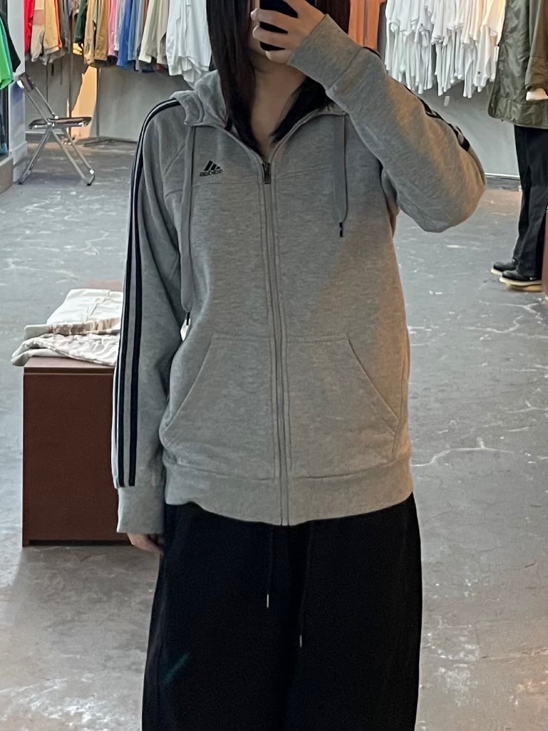 아디다스 트랙 사이드라인 스웻 후드집업 H1469 상품이미지1