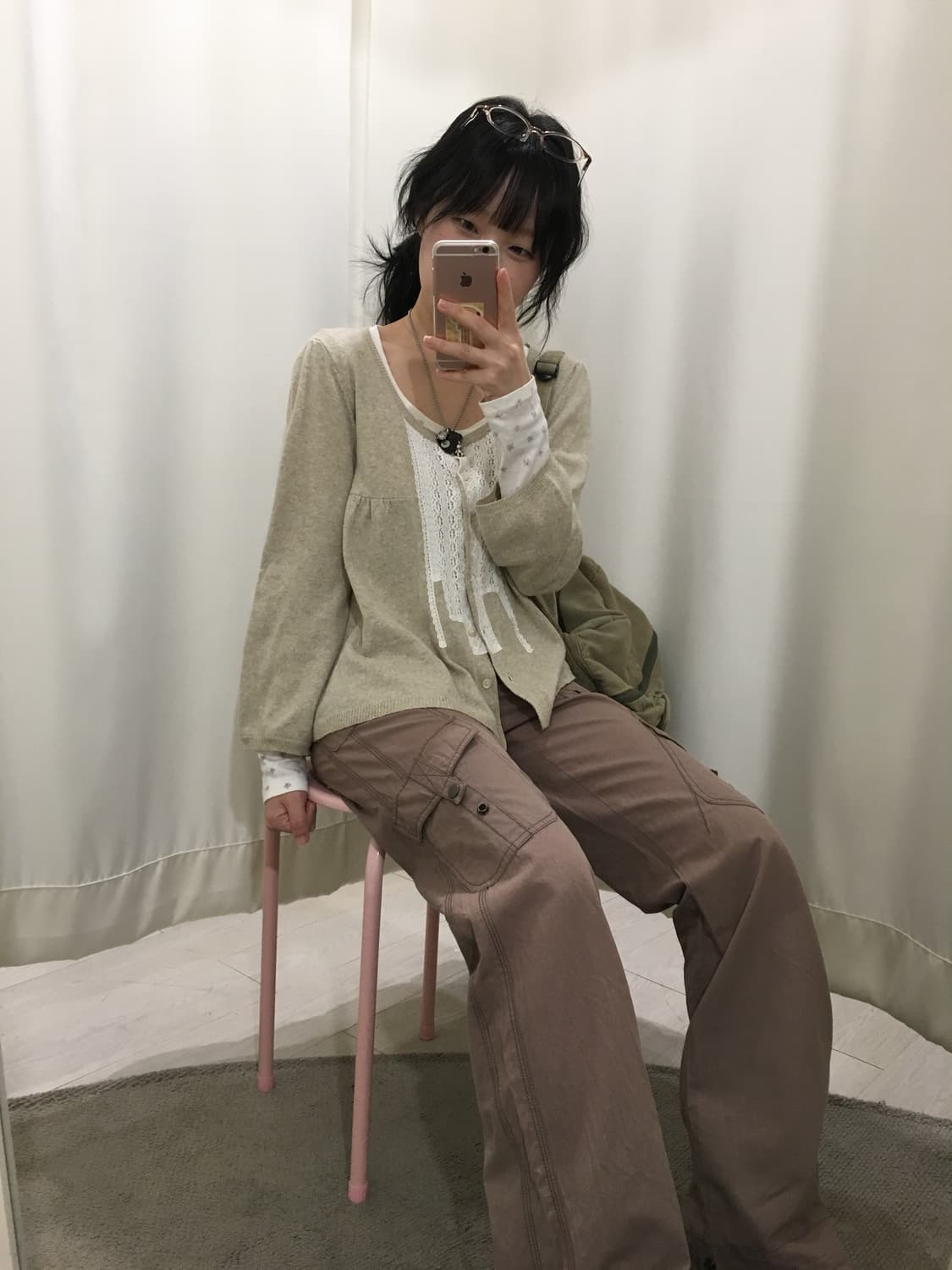 아이보리 잔꽃 롱슬리브 상품이미지6