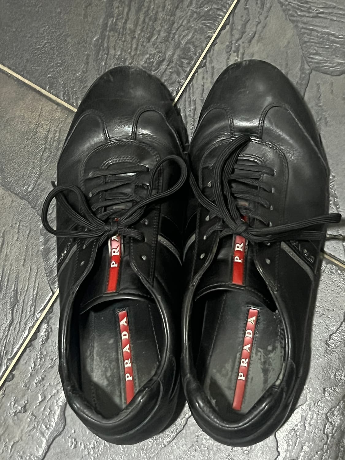 프라다 빈티지 가죽 스니커즈[9.5] 상품이미지3