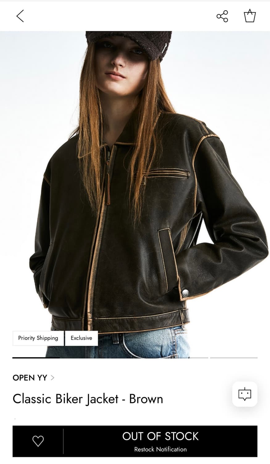 OPEN YY 클래식 바이커 레더자켓 상품이미지1