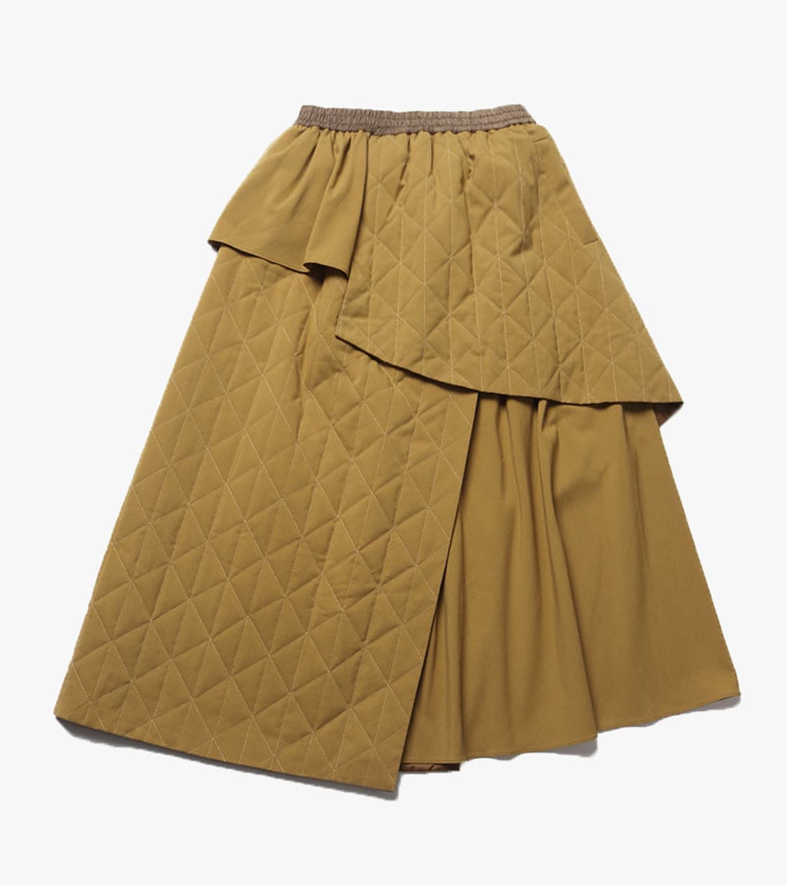 RAY BEAMS - QUILTED LAYERED SKIRT 상품이미지1