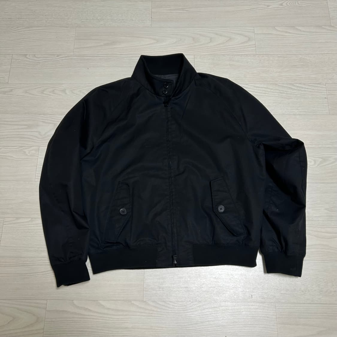 [M] 무신사스탠다드 코튼 해링턴자켓 블랙 상품이미지3