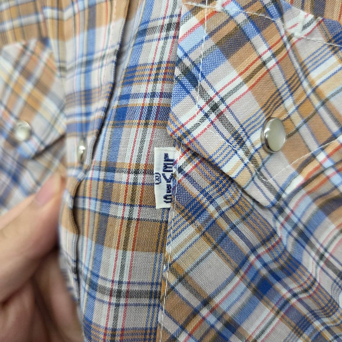 리바이스 웨스턴 체크 셔츠 남방 여L 상품이미지4