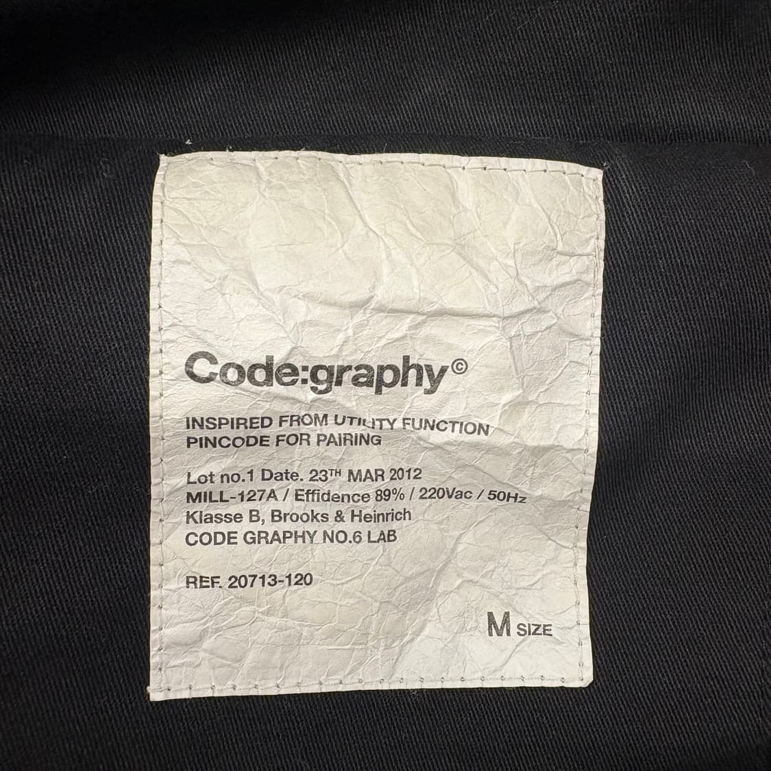 [정품/M] 코드그라피 유틸리티 자켓 블랙 b17 상품이미지5