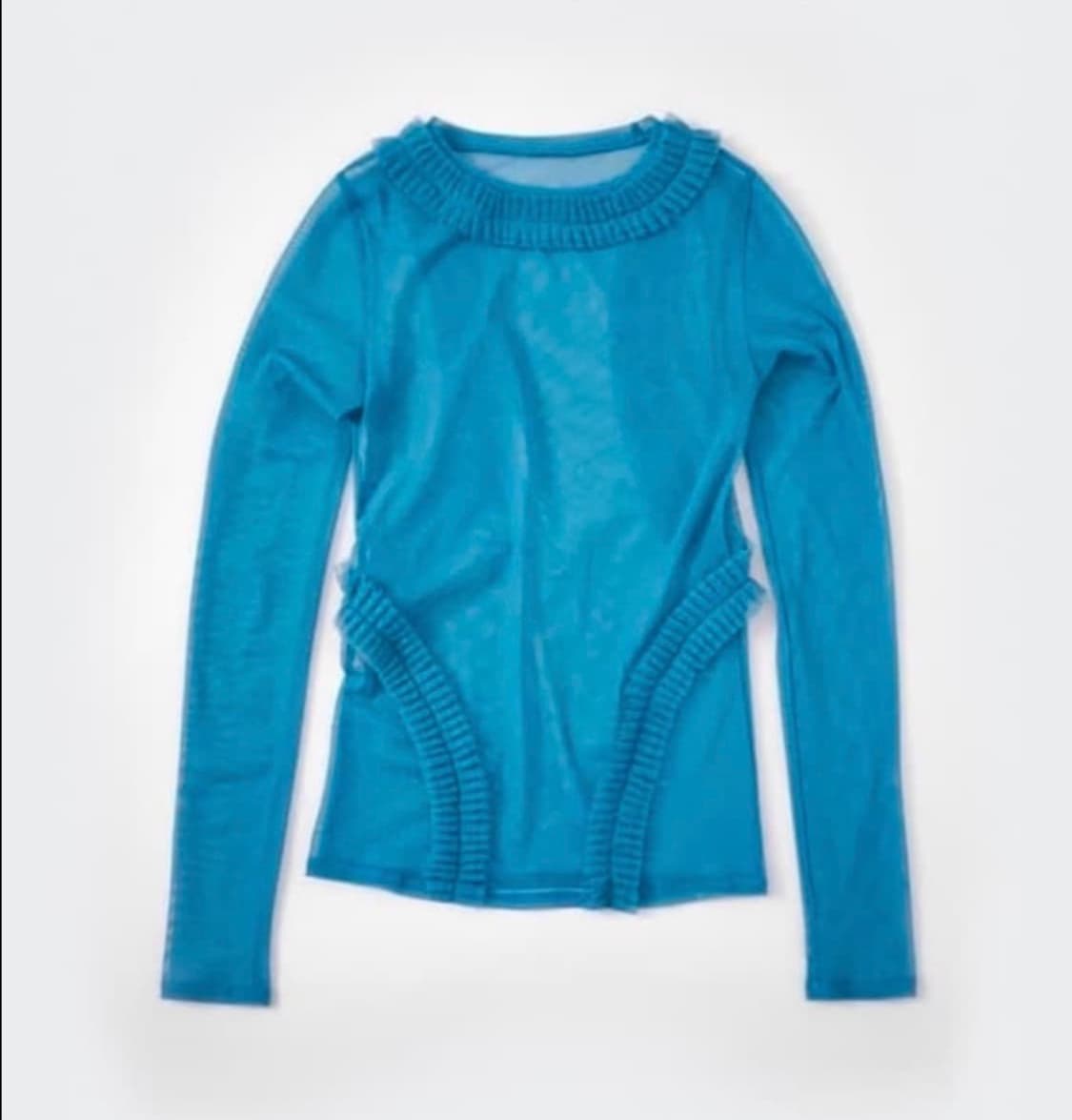 울리카상투스 메쉬 프릴탑 블루 상품이미지1