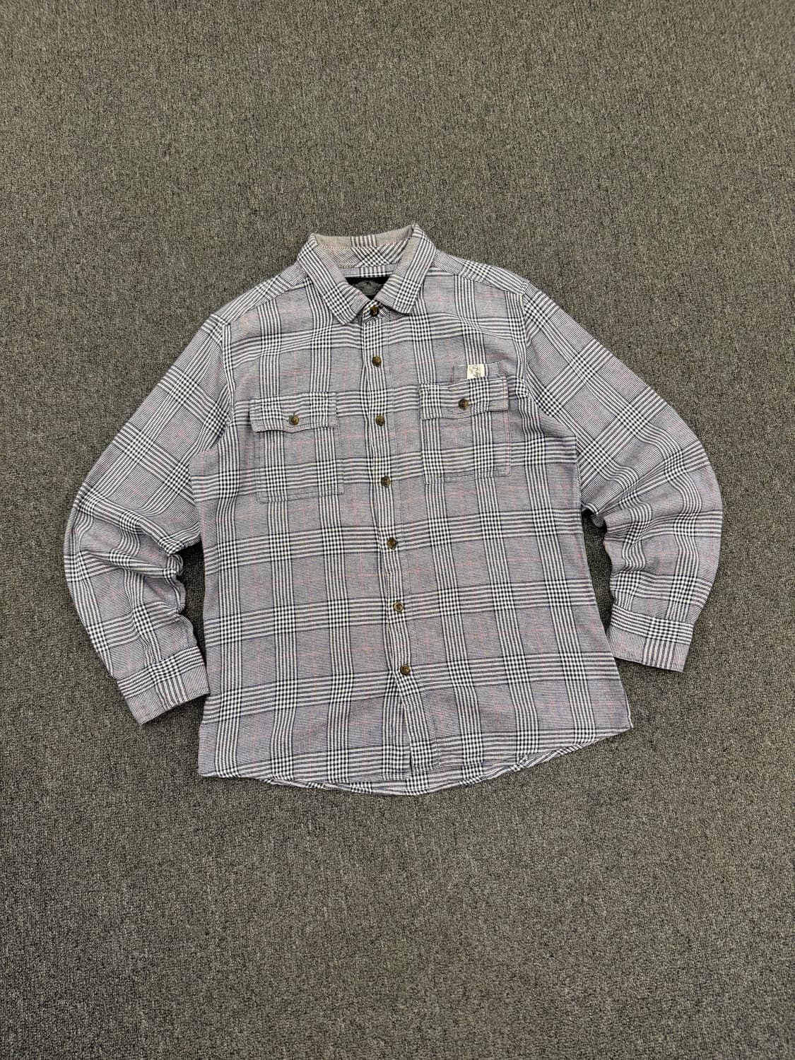 L)할리데이비슨 빈티지 후면 러버 프린팅 체크 긴팔셔츠 상품이미지2