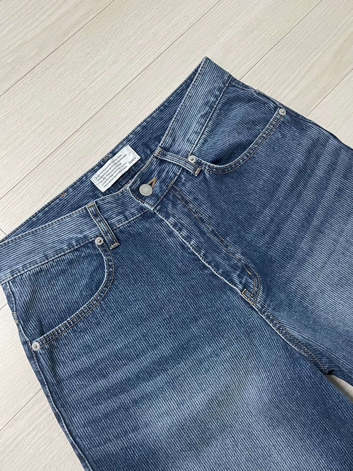 [0]다이브인 루즈드 와이드 데님(리브드 블루) 상품이미지5