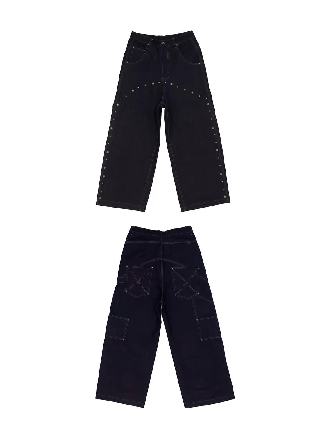 Full Stud Vintage indigo denim 상품이미지1