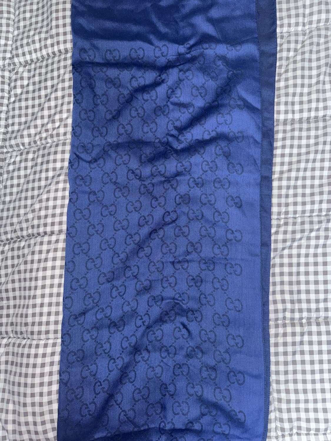 Gucci silk muffler 💎, 구찌 실크 네이비머플러 상품이미지1