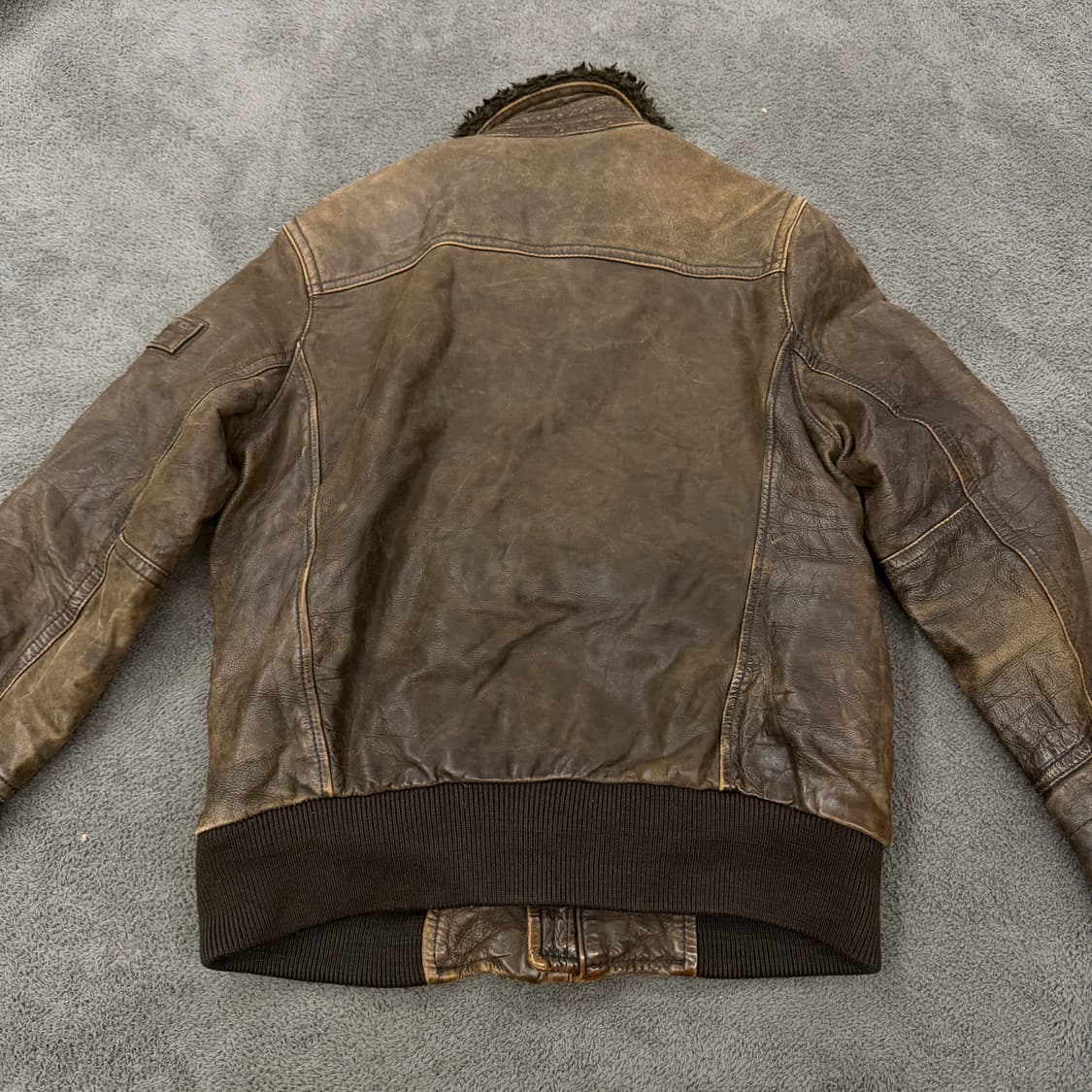 [ 정품/M ] 아베크롬비 레더 가죽 롤린스 자켓 상품이미지4