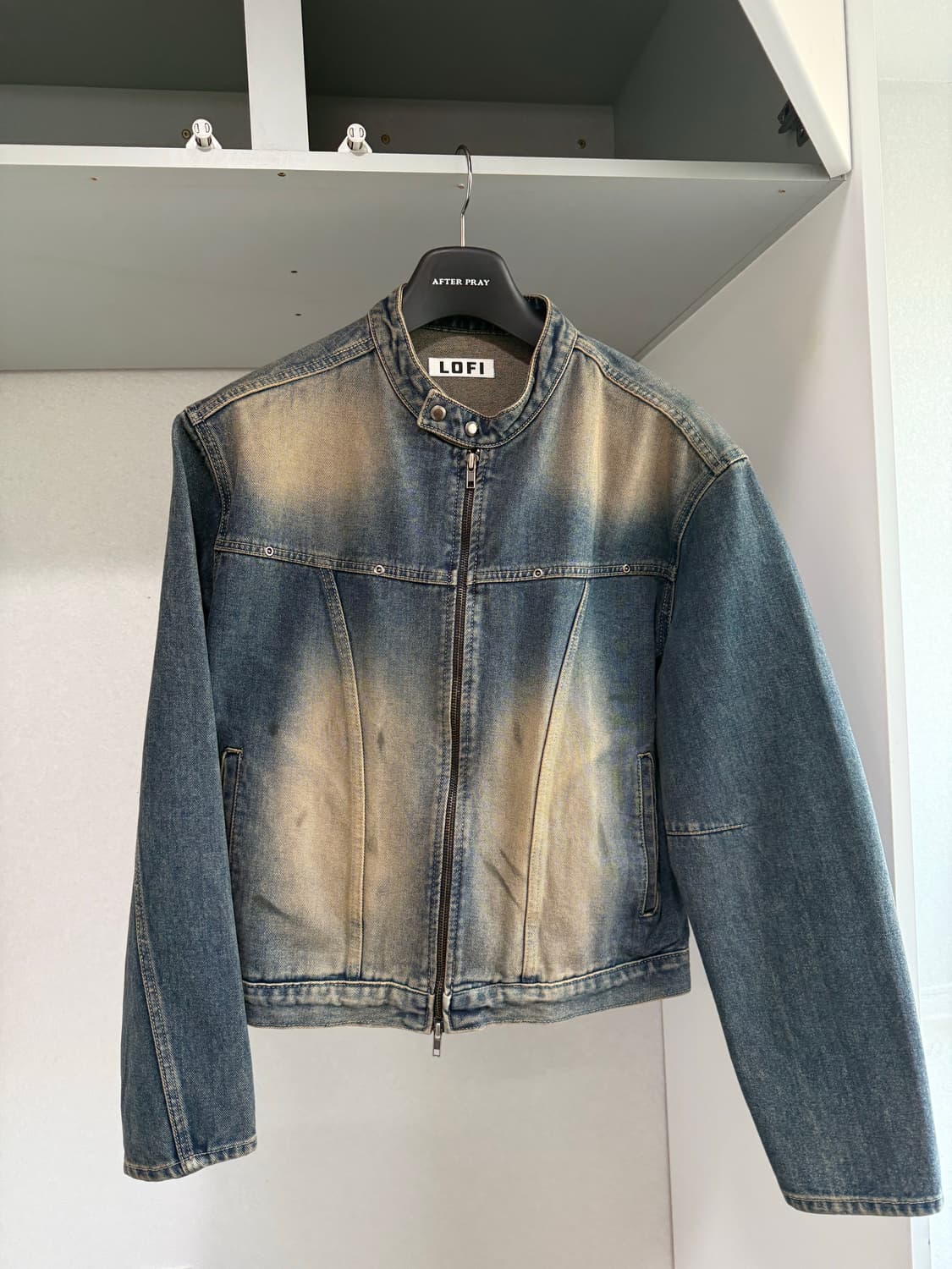 로파이 더티워싱 레이서 데님자켓 xl 팝니다 상품이미지1