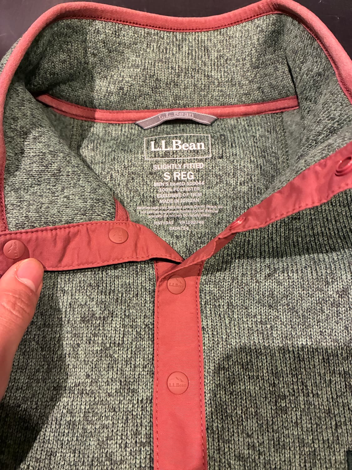 S) L.L. bean 엘엘빈 플리스 니트 스냅 플오버 신칠라 상품이미지3