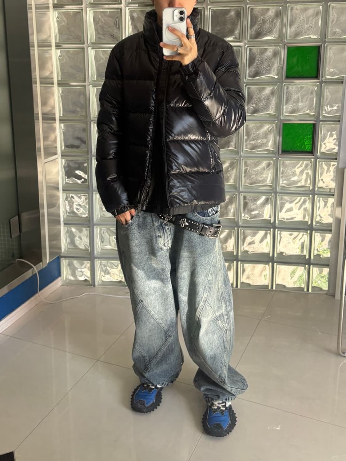 SHINY STAND UP COLLAR DOWN JACKET 상품이미지4