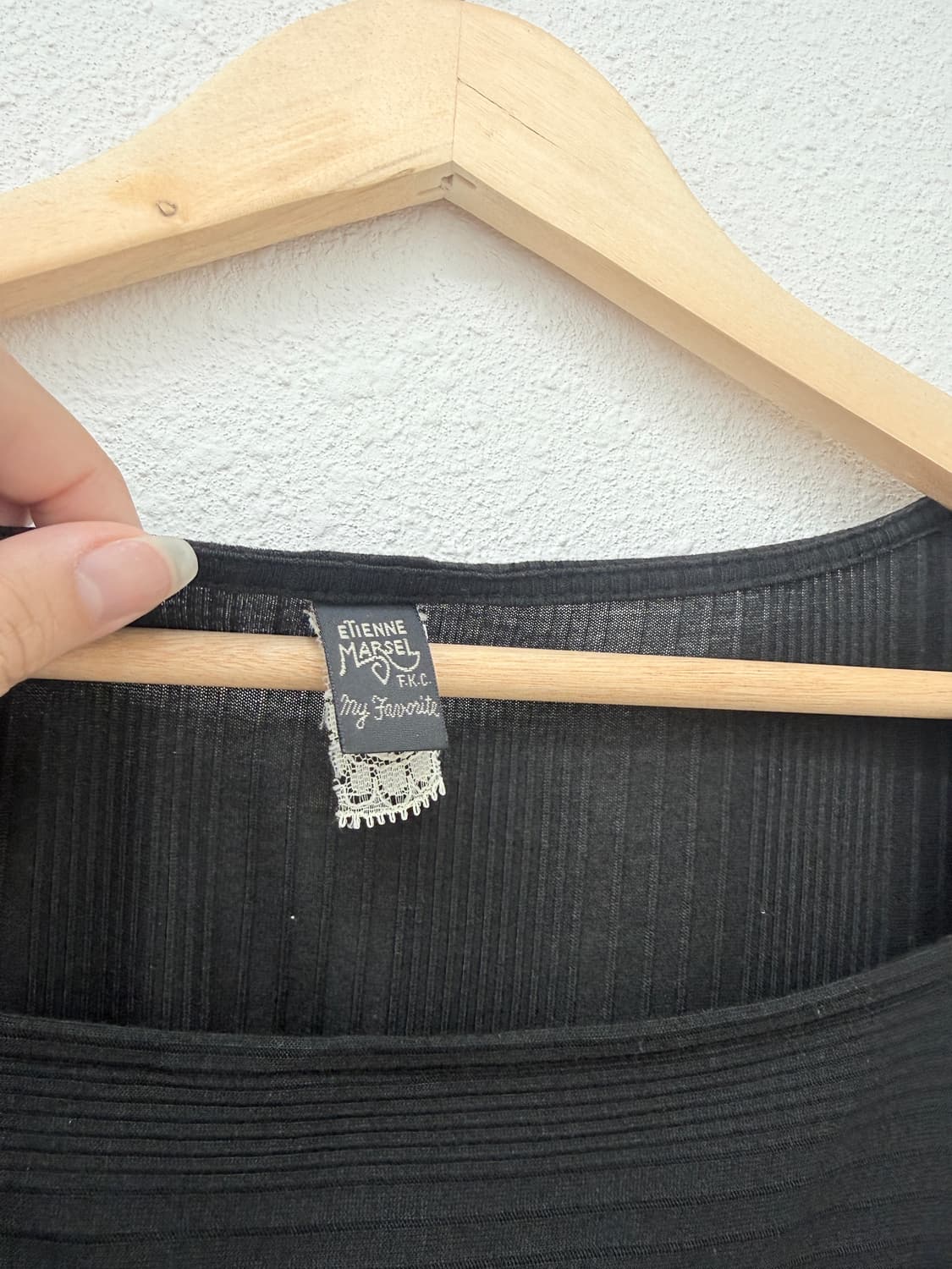 빈티지 블랙 프릴 슬림 블리우스 상품이미지5