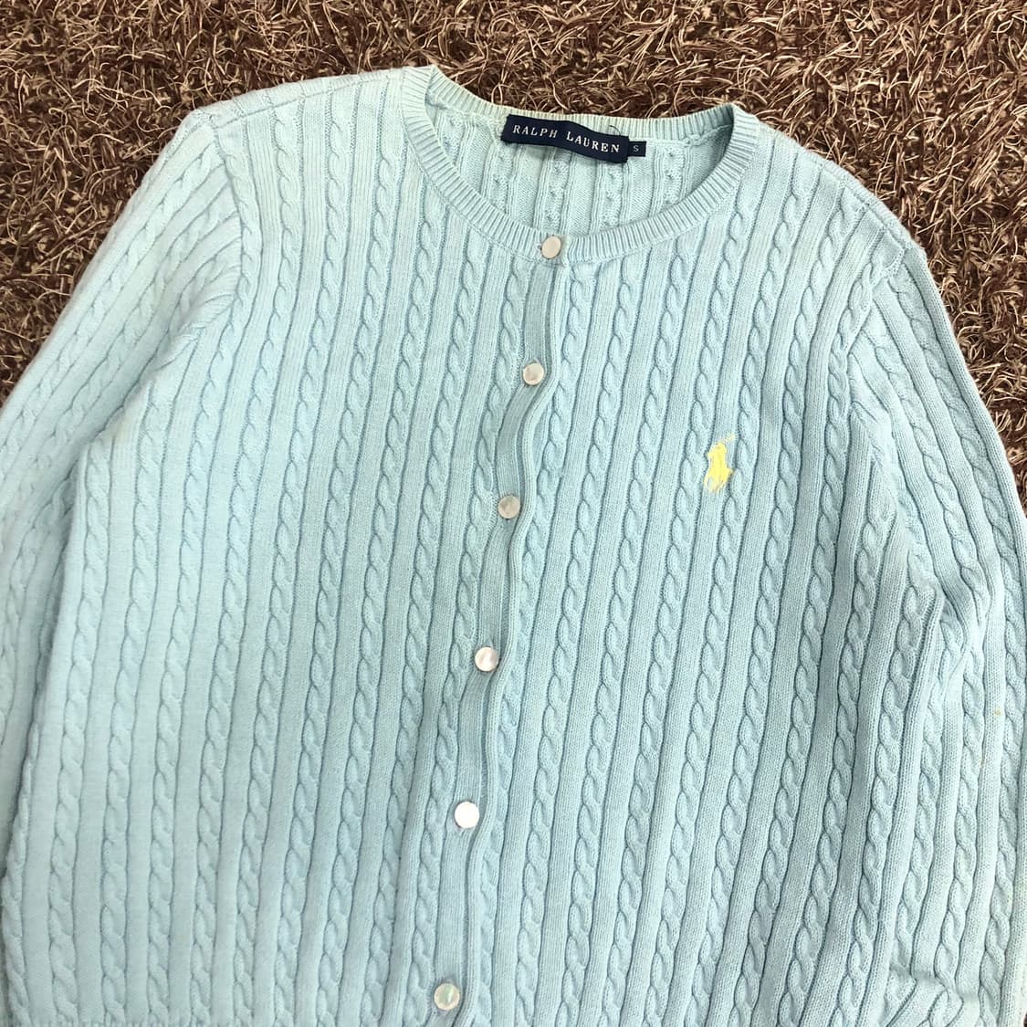 폴로 랄프로렌 여성 케이블 니트 가디건 상품이미지3