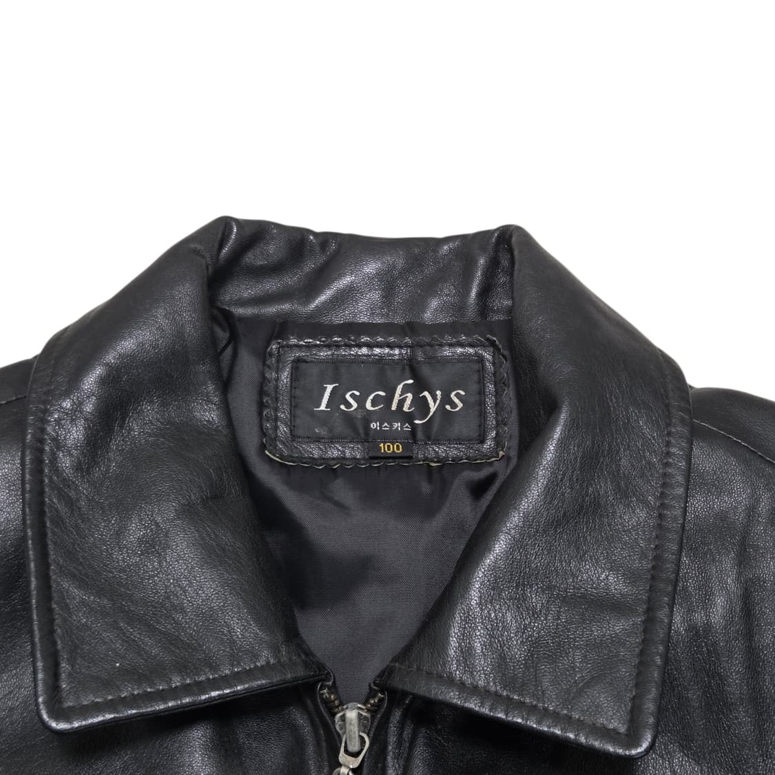 Ischys 빈티지 올드 양 가죽 레더 자켓 상품이미지4