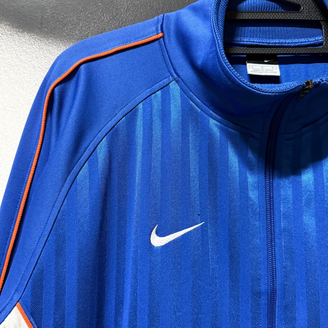 나이키 올드스쿨 스트라이프 배색 빅 스우시 집업 져지 자켓 상품이미지3