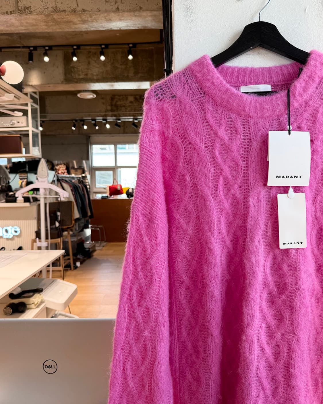 이자벨 마랑 핑크 앤슨 케이블 니트  상품이미지4