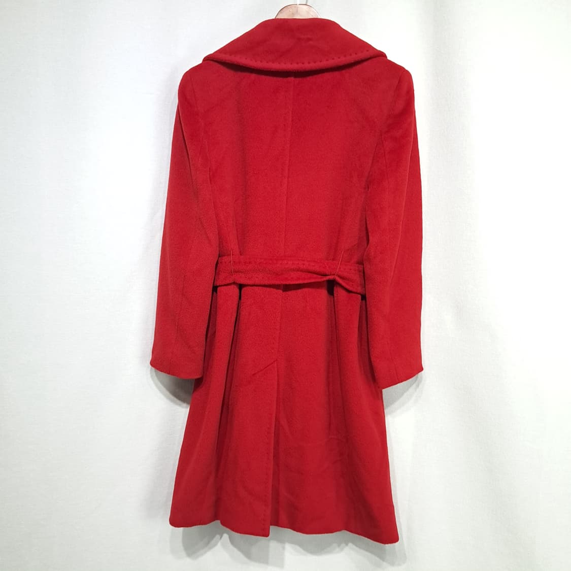 CL282 L 마렐라 00s 이태리판 울캐시미어 벨티드 레드 코트 상품이미지8