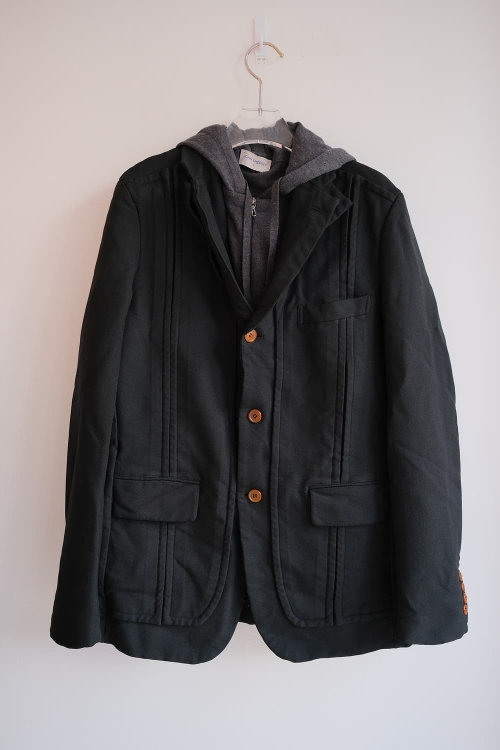 Double lapel shrunken poly tailored jack 상품이미지9