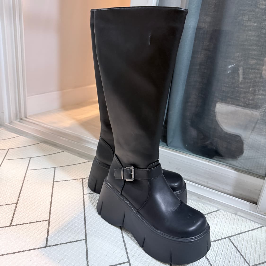 통굽 롱부츠 240 9cm 상품이미지1