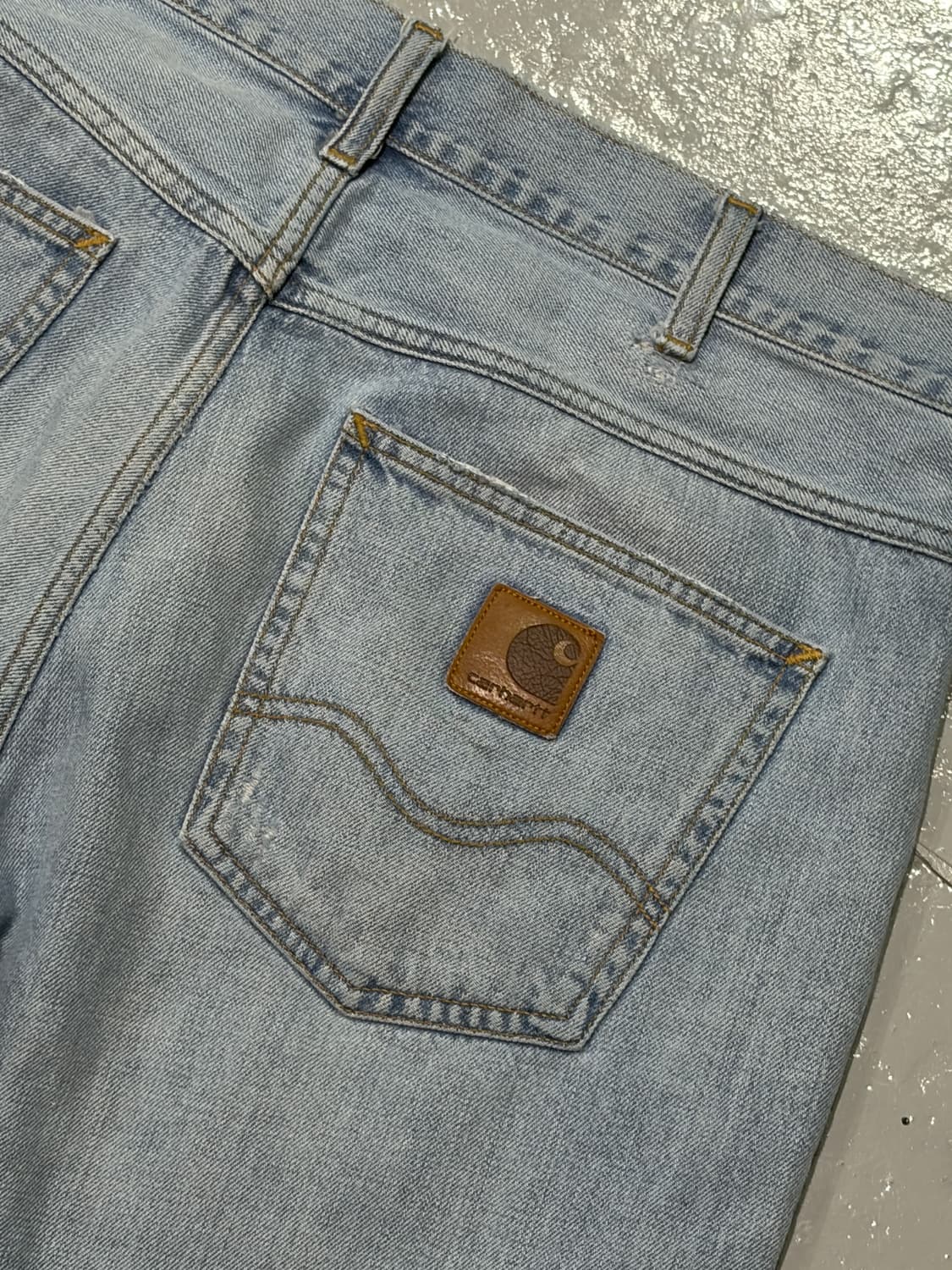칼하트(Carhartt) 연청 웨스턴 데님 팬츠 반바지 상품이미지3