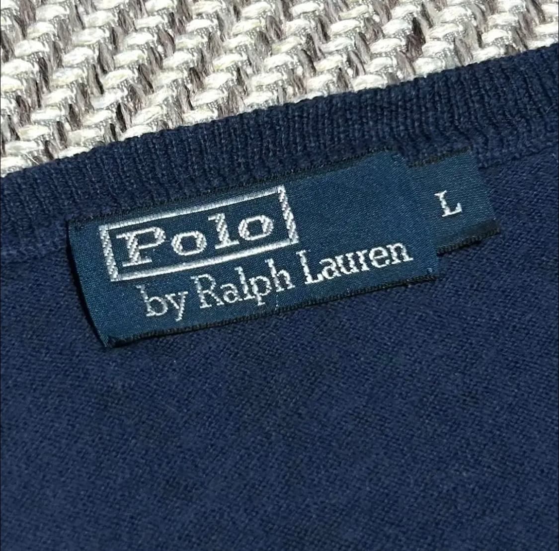 [L] Polo 폴로 랄프로렌 15% 캐시미어 네이비 브이넥 니트 상품이미지5