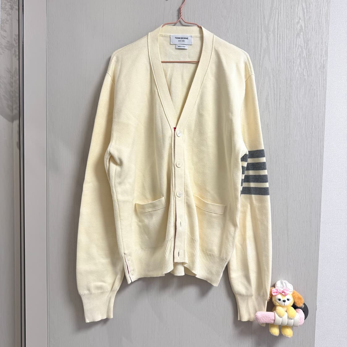 (2) 톰브라운 밀라노스티치 크림 화이트 가디건 상품이미지1