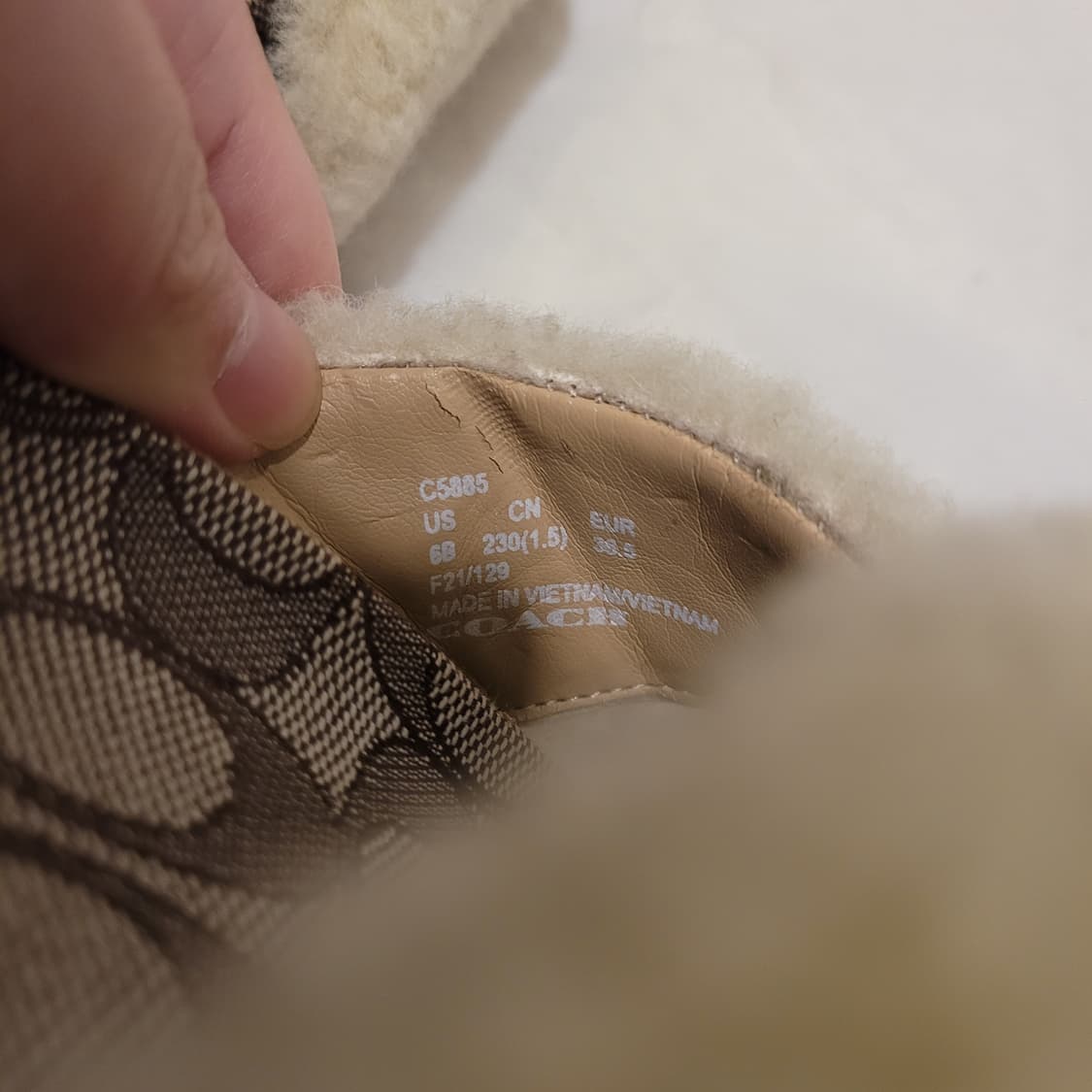 코치 캔버스 시어링 샌들 230  상품이미지7