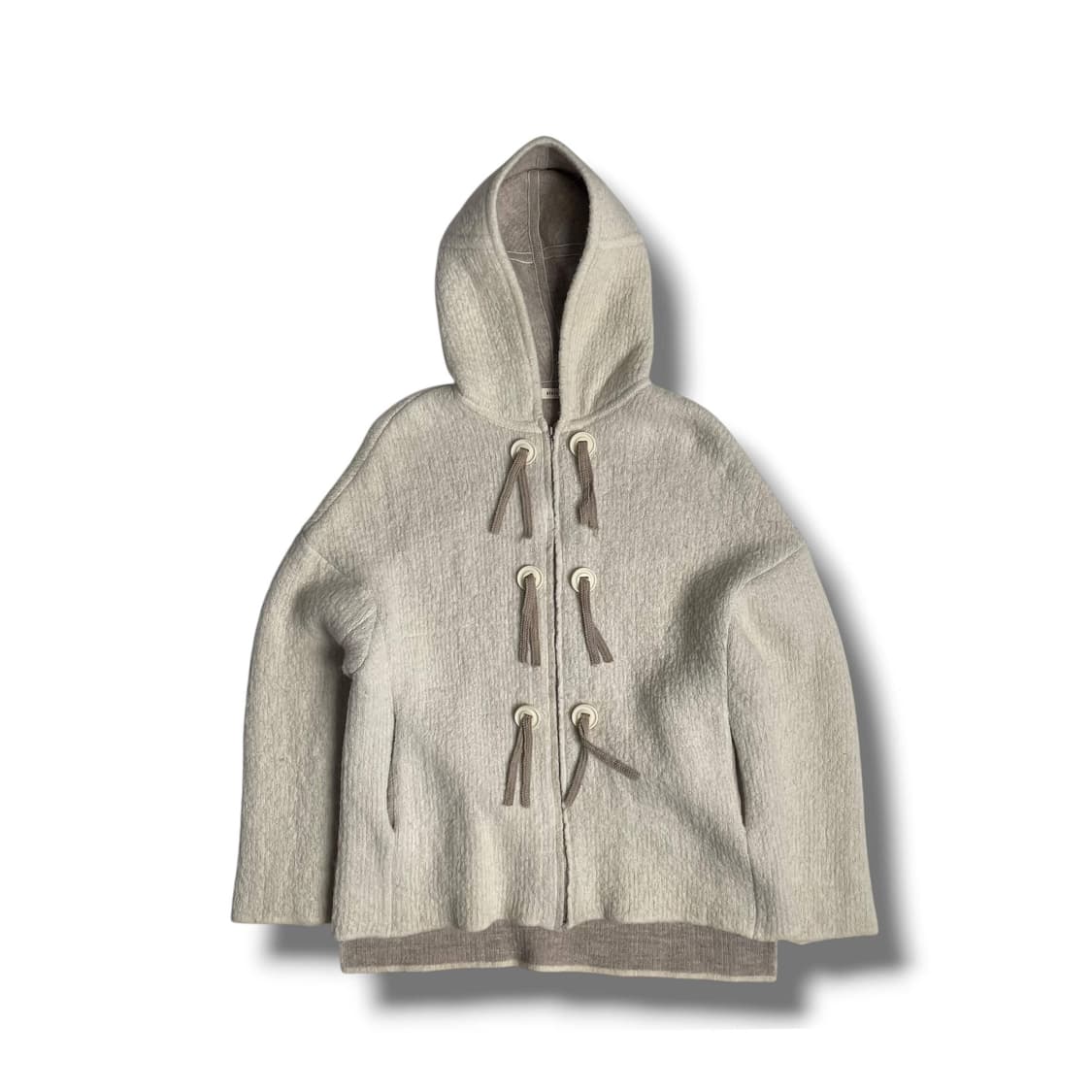 System 에스닉 패치 앙고라 블렌드 집업 후드 상품이미지7