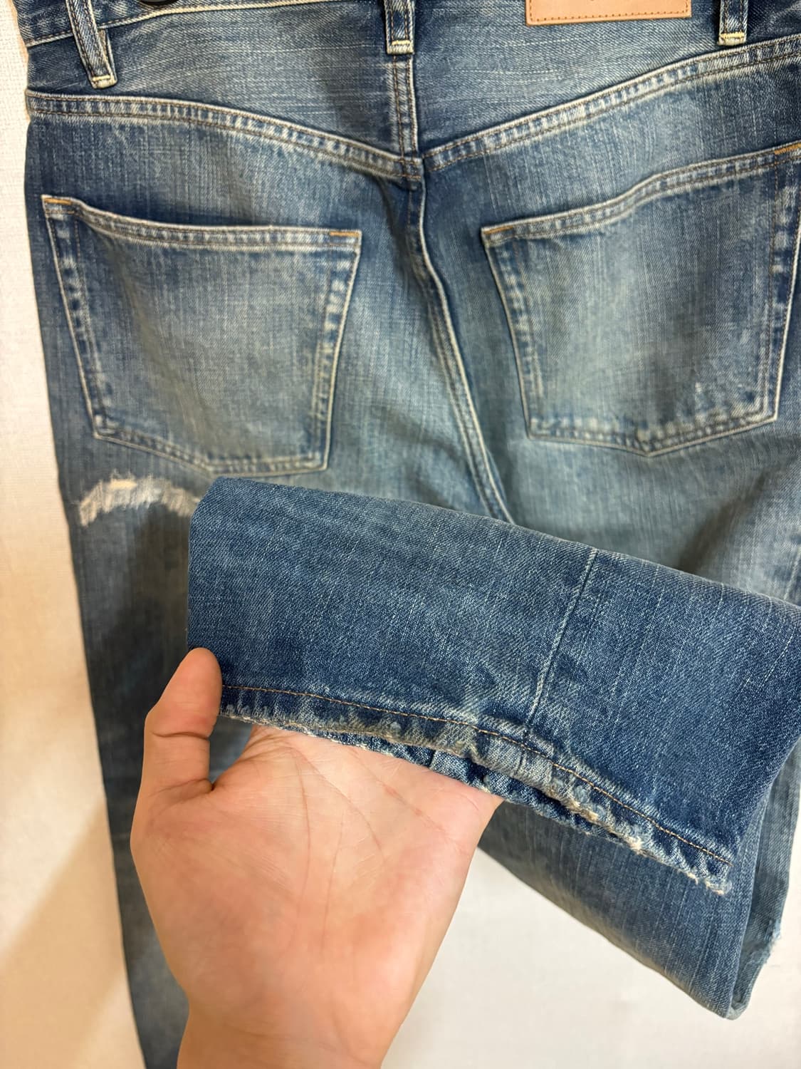 선플라워 와이드 트위스트 데님 Well Worn 상품이미지9
