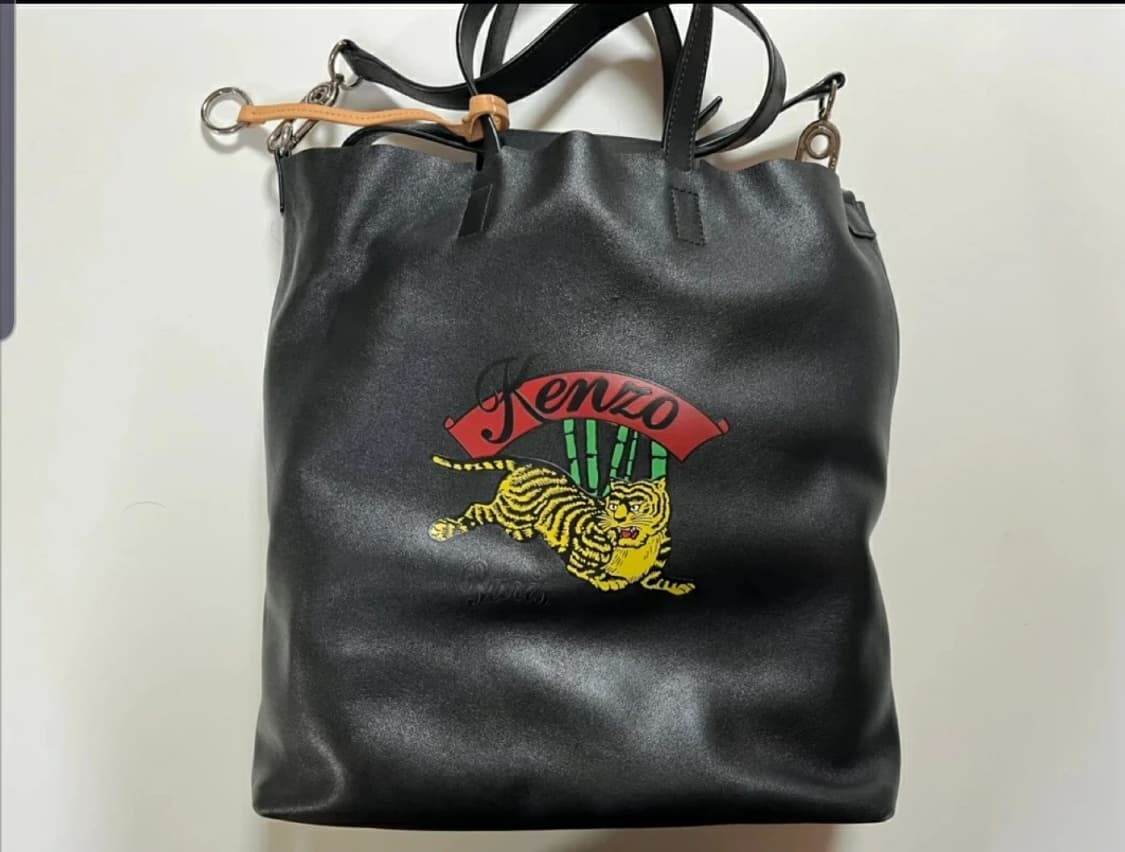 겐조 블랙 가죽 토트백 상품이미지1