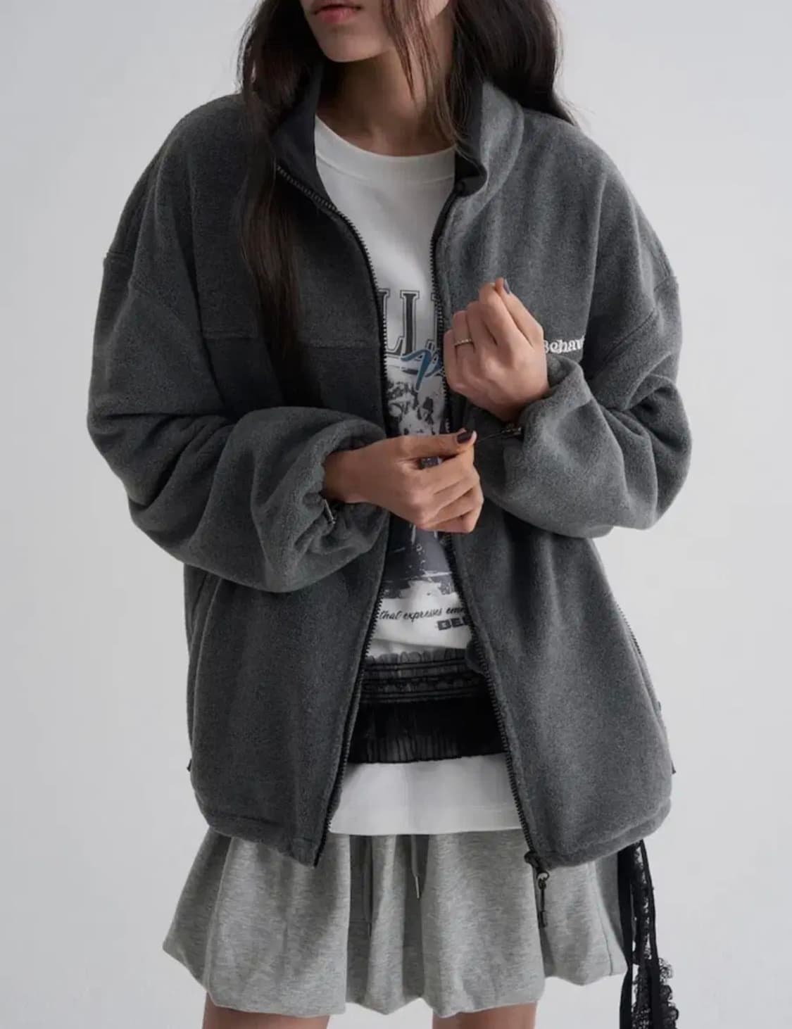 에잇세컨즈 플리스 후리스 집업 M 상품이미지1