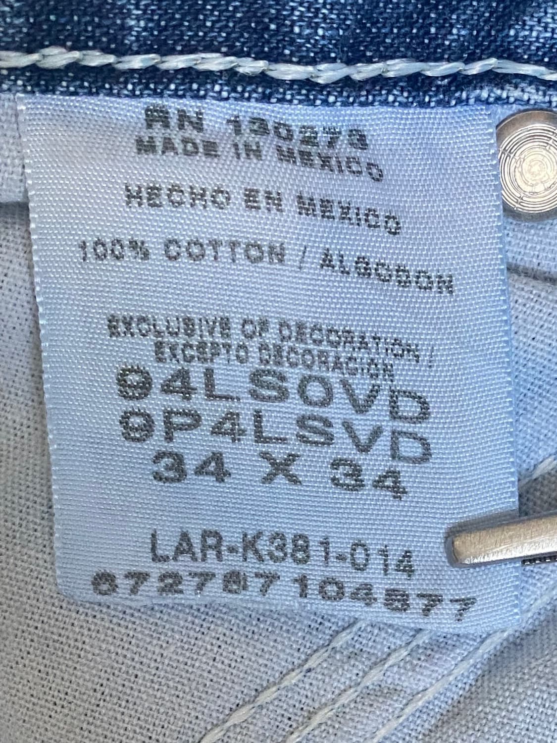 랭글러 데님 팬츠 (36) AB1238 상품이미지6