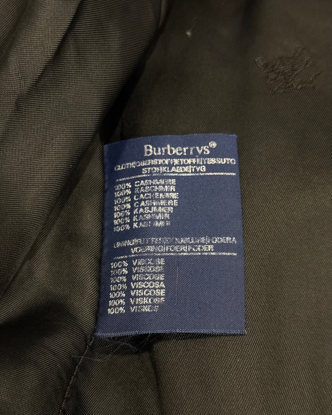 Burberrys 90s PURE 캐시미어 100% 롱코트 상품이미지8