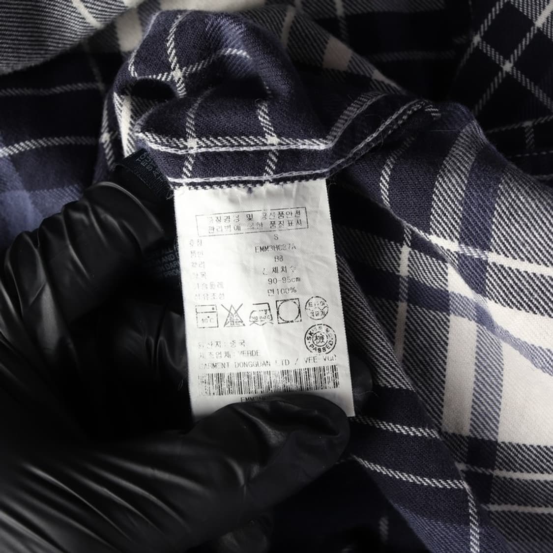 타미힐피거 빈티지핏 배색 체크 셔츠 S 상품이미지6